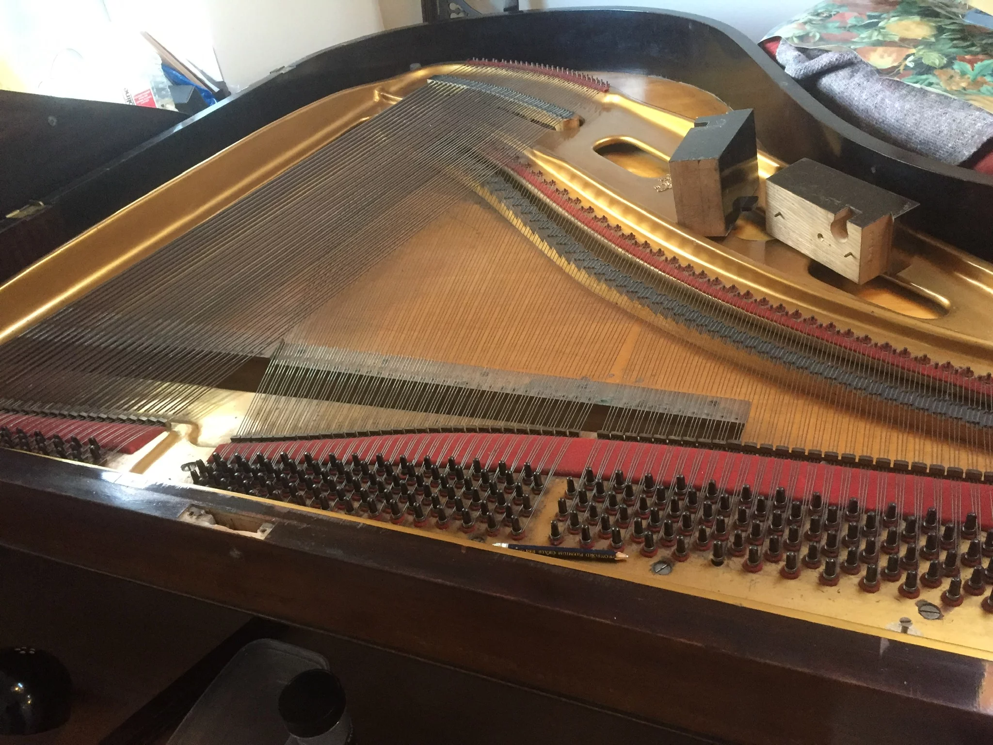 Image of Broadwood piano pre-restoration